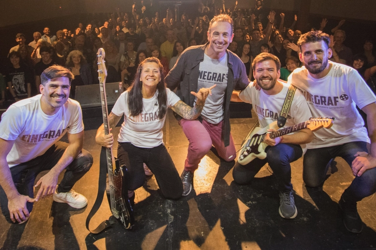 Los integrantes de la banda Cinegraf