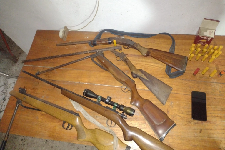 Allanaron una vivienda por amenazas y secuestraron varias armas de fuego