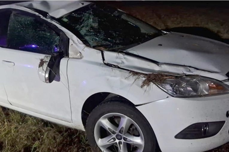 Un automóvil volcó en la autovía 14 mientras realizaba una maniobra de sobrepaso