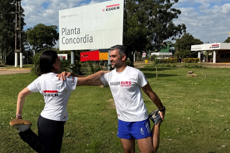 Más de 140 trabajadores de EGGER recorrieron más de 1.200 kilómetros para impulsar proyectos solidarios en Concordia