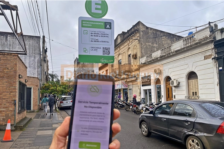 Con saturación de usuarios volvió a funcionar el estacionamiento medido en Concordia