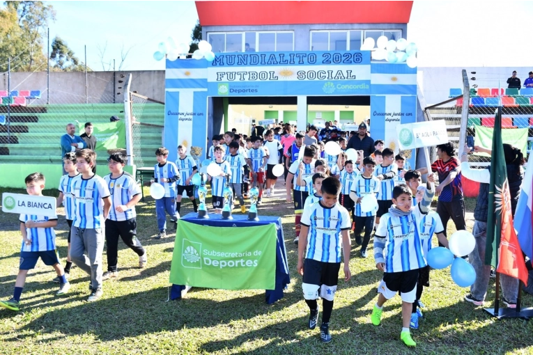Con 500 chicos en competencia comenzó el Mundialito de Fútbol Social en Concordia