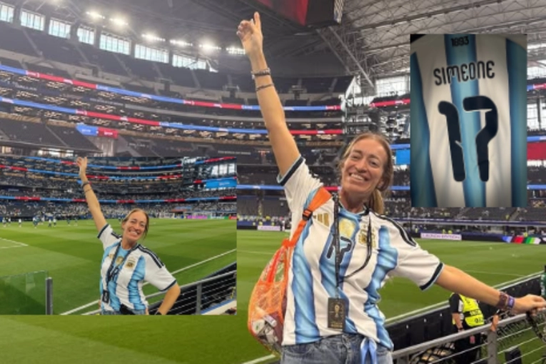 Una concordiense viajó al Mundial por compartir apellido con un jugador de la Selección Argentina