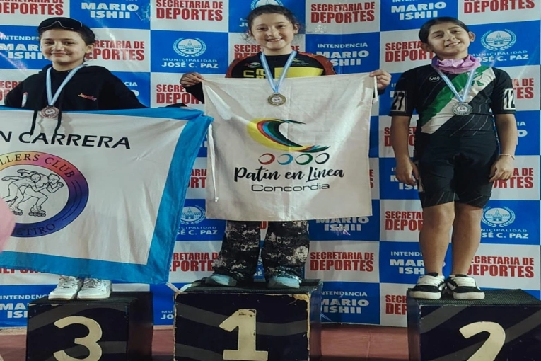 Los patinadores concordienses se destacaron en José C. Paz