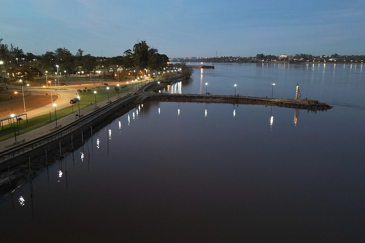 La costanera captada por el drone de Diario R&iacute;o Uruguay