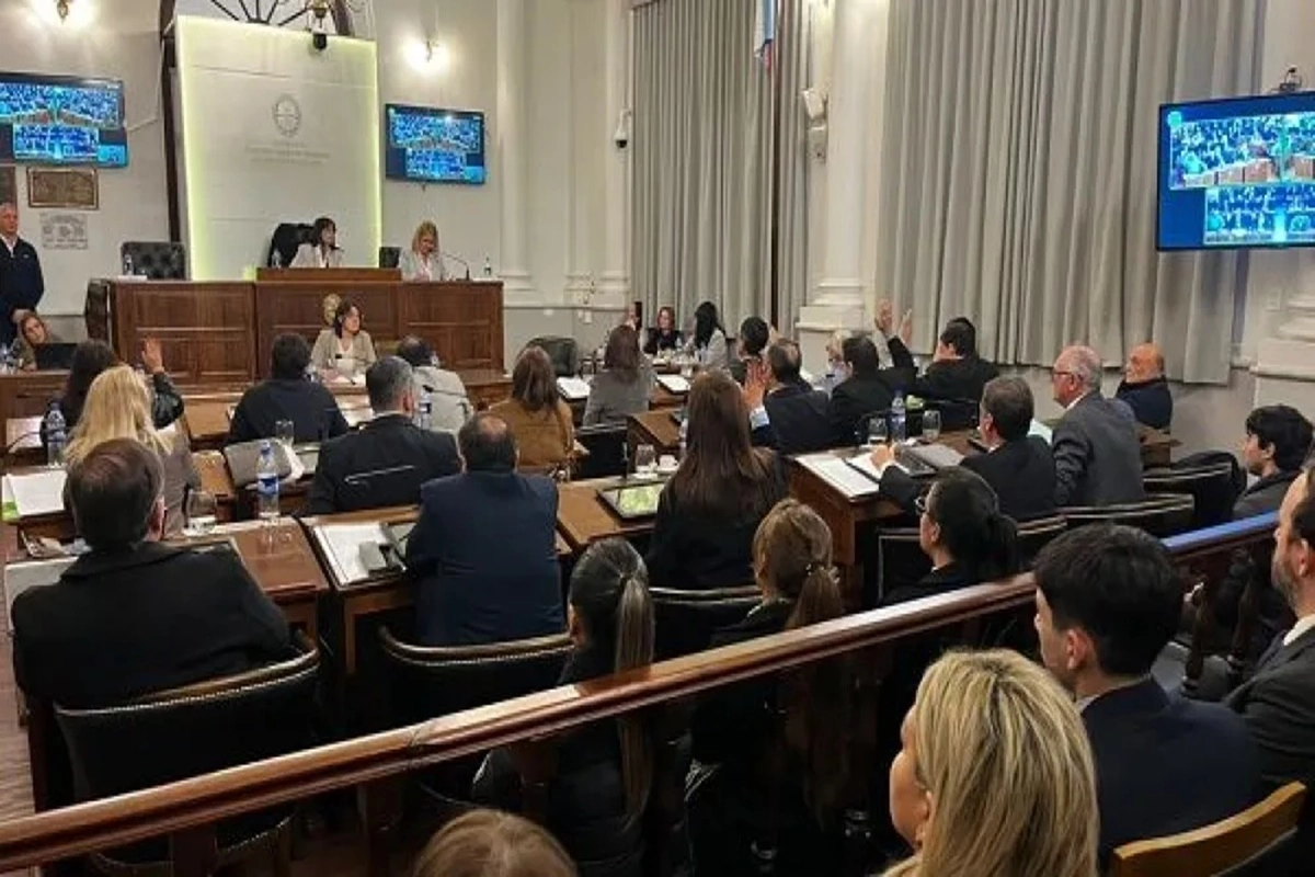 La iniciativa avanz&oacute; en medio de una masiva protesta sindical.
