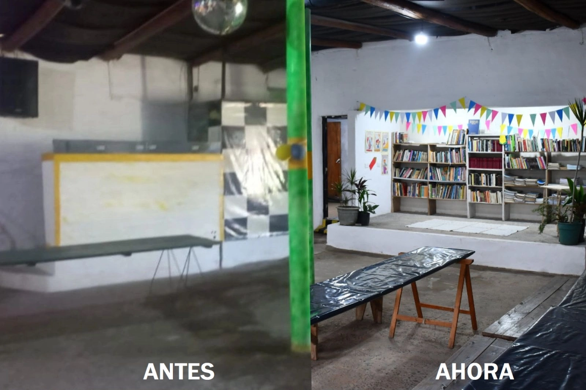 El sal&oacute;n era utilizado como un local bailable.