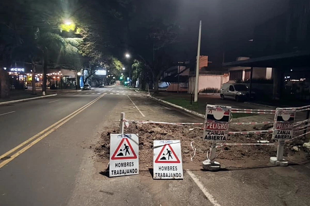 El lugar del accidente en avenida Eva Per&oacute;n
