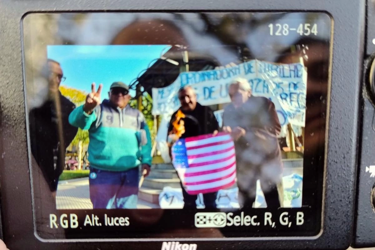 Una foto del momento previo al hecho que desencaden&oacute; la intervenci&oacute;n policial.