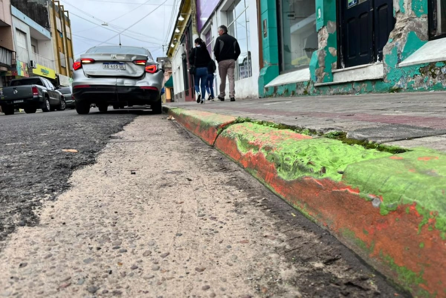 El problema se hace evidente en distintos tramos de calle Buenos Aires