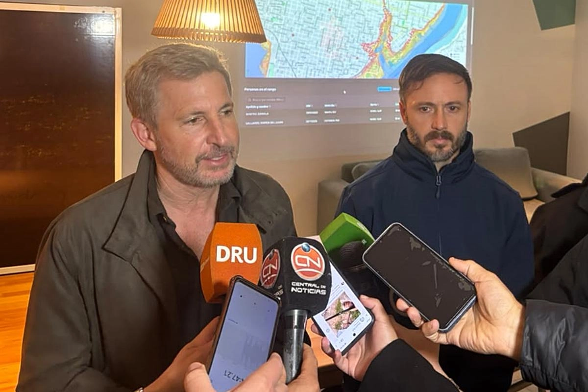 Frigerio estuvo este lunes en Concordia, junto al intendente Azcu&eacute;.