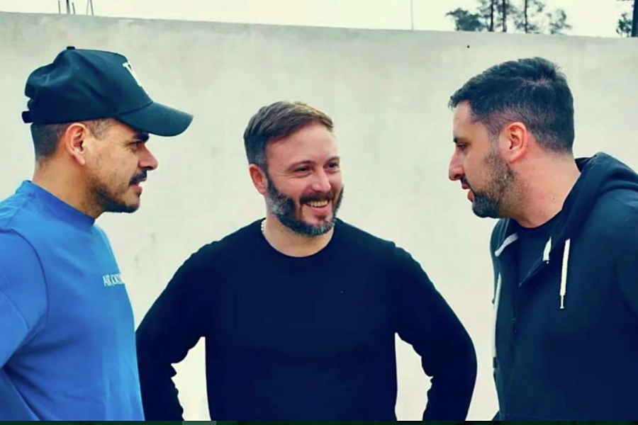 Bou, Azcu&eacute; y el Secretario de Gobierno, Luciano Dell'Olio