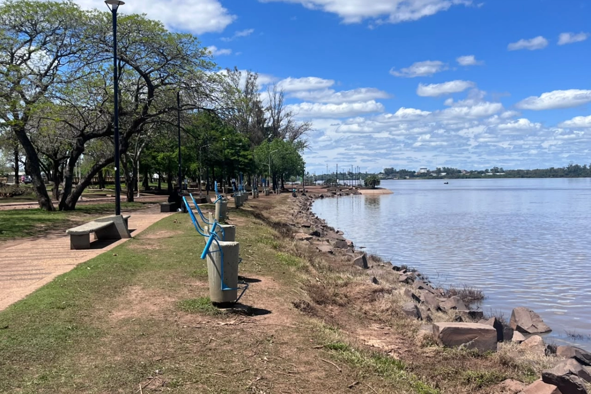 El r&iacute;o sigue bajando, en Concordia.
